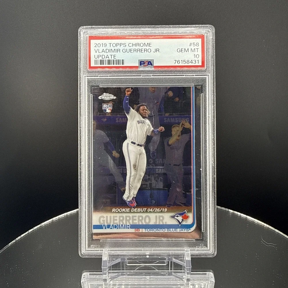 Topps 2019 Chrome Update Vladimir Guerrero Jr. Rookie Debut #58 PSA 10 Blue Jays
